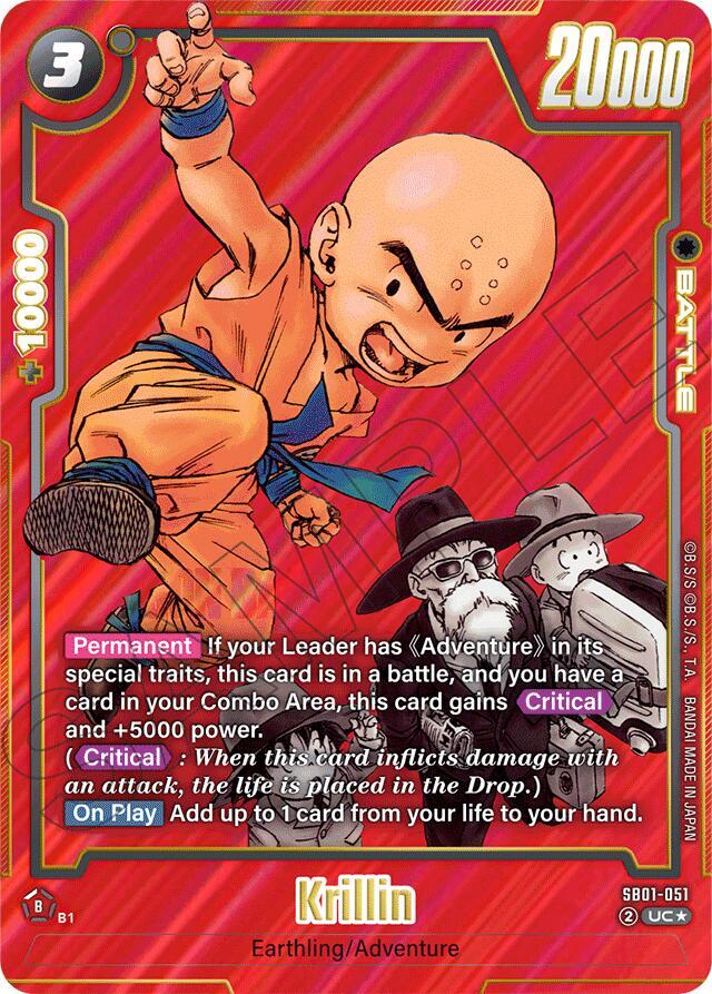 Krillin - SB01-051 (Alternate Art) - Manga Booster 01 - Dragon Ball Super: Fusion World
