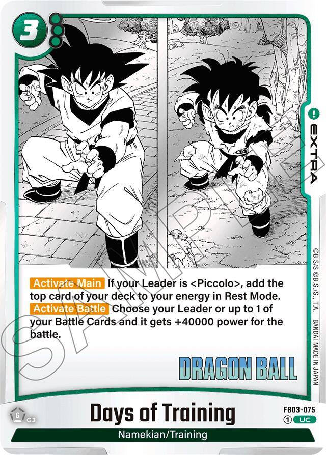 Days of Training - Manga Booster 01 - Dragon Ball Super: Fusion World