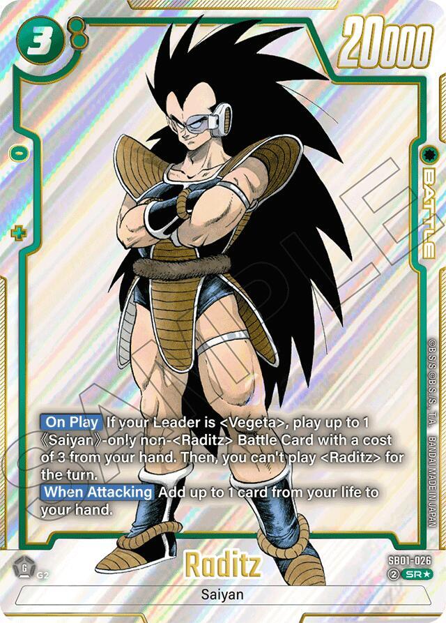 Raditz - SB01-026 (Alternate Art) - Manga Booster 01 - Dragon Ball Super: Fusion World