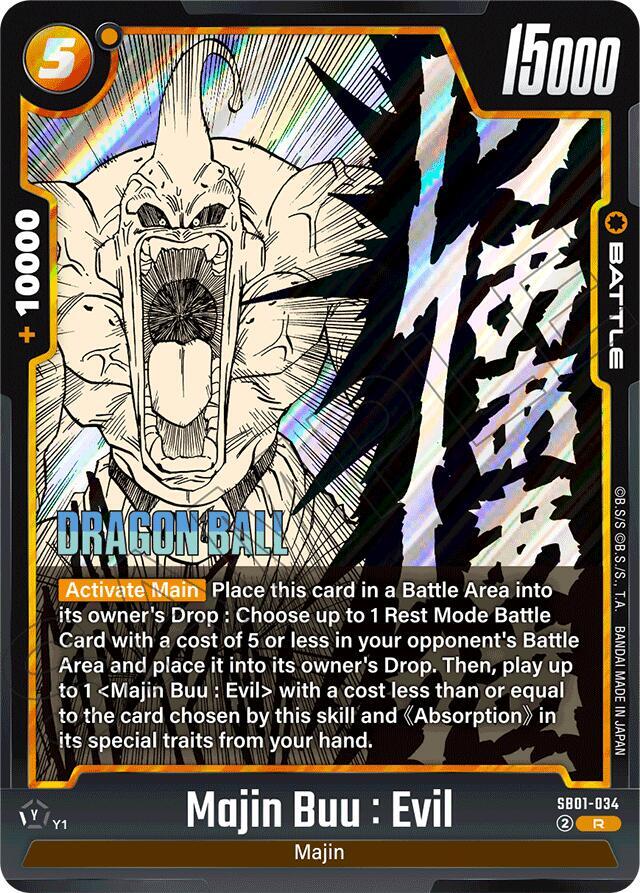 Majin Buu : Evil - SB01-034 - Manga Booster 01 - Dragon Ball Super: Fusion World