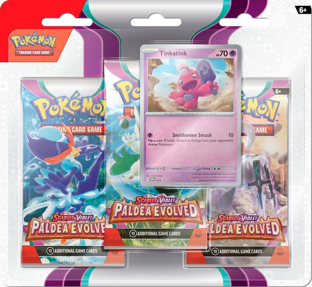 Three Paldea Evolved Blister (Tinkatink) - Ingles-Kantocards