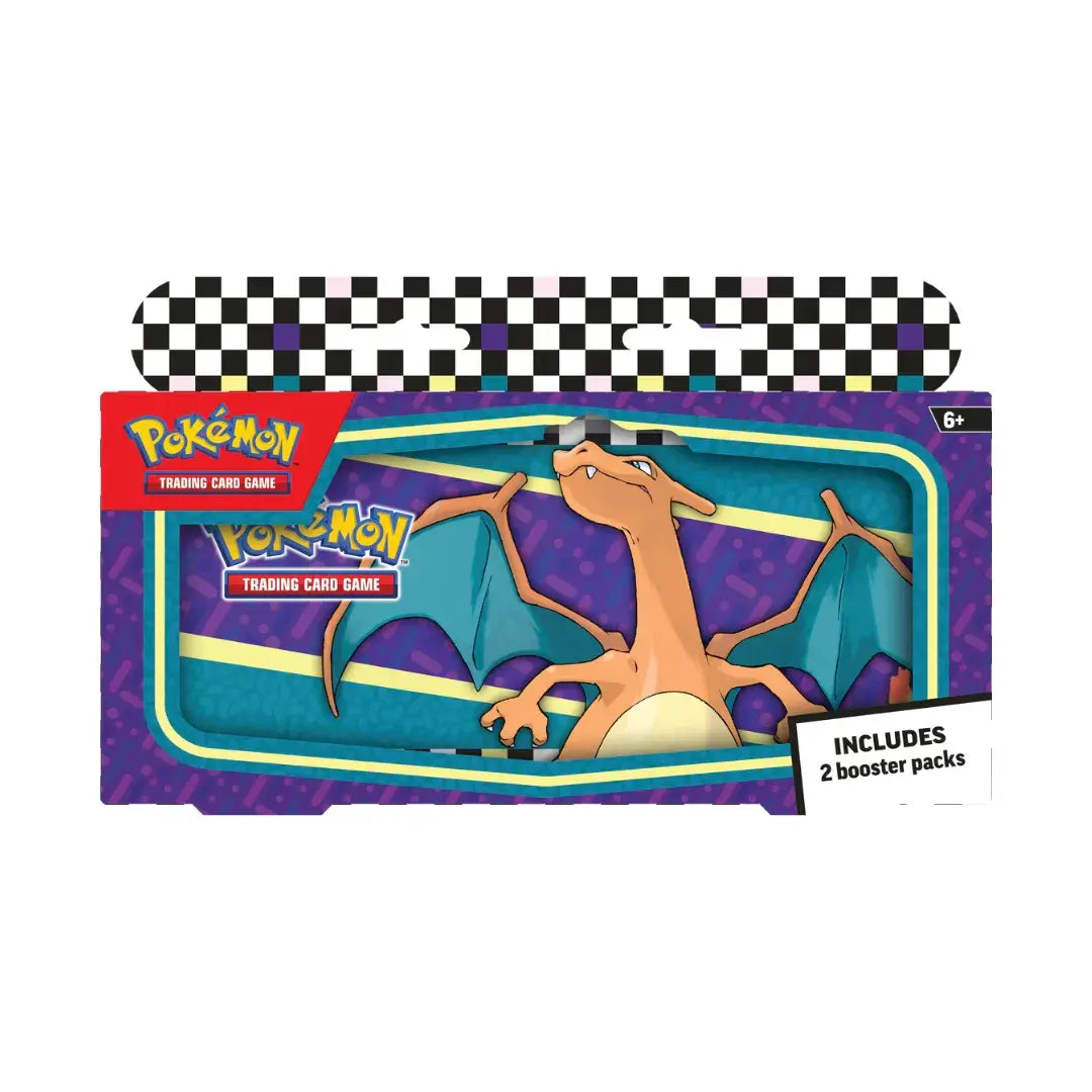 Back to School charizard 2024 Pencil Tin - INGLÉS (Incluye 2 Booster Packs)-Kantocards