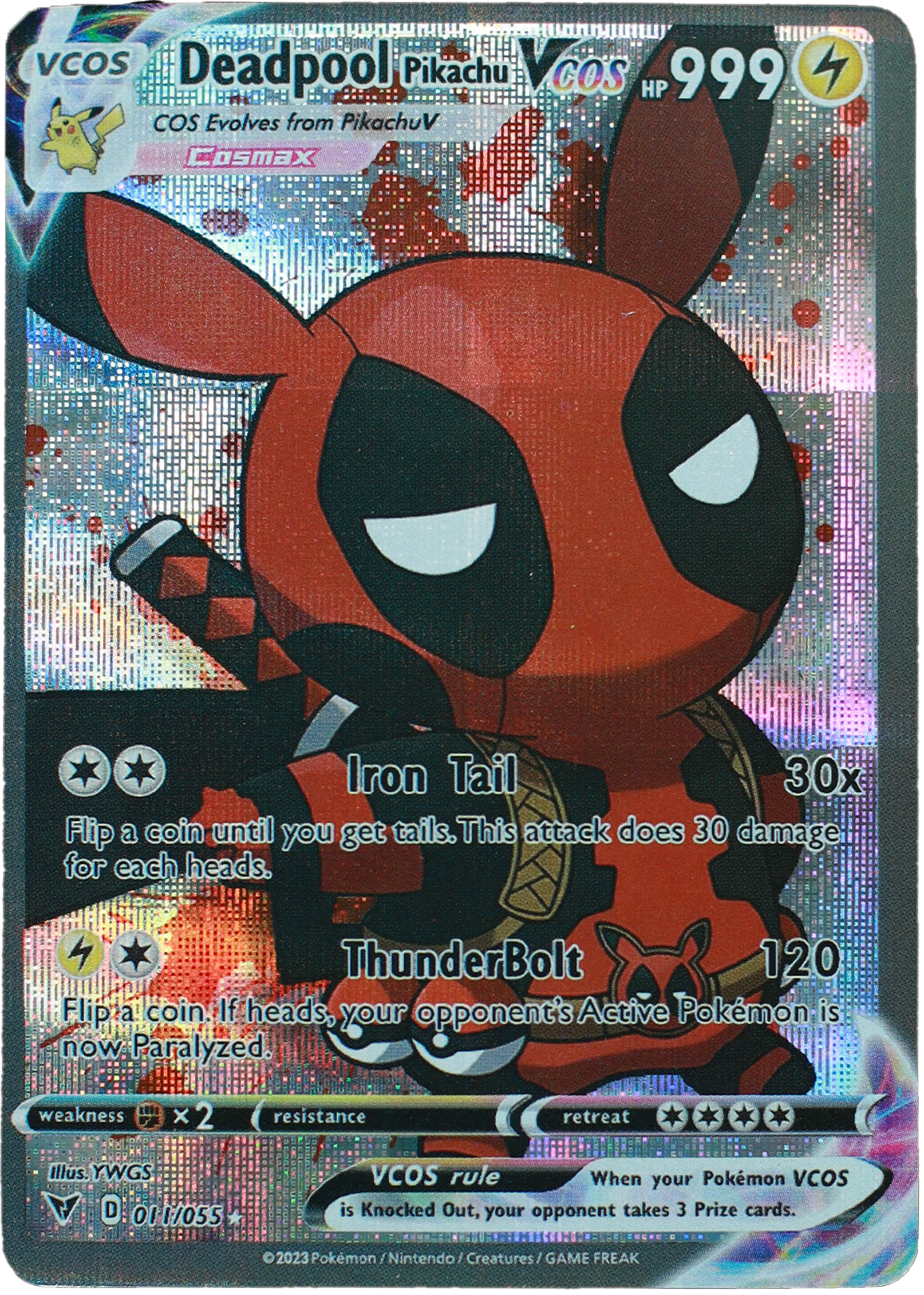 Pikachu Deadpool (Carta custom no original)