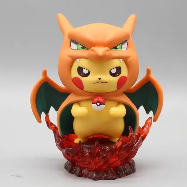 Figura de Pikachu poncho (Charizard)-Kantocards