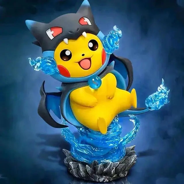 Figura de Pikachu poncho (Mega Charizard X)-Kantocards