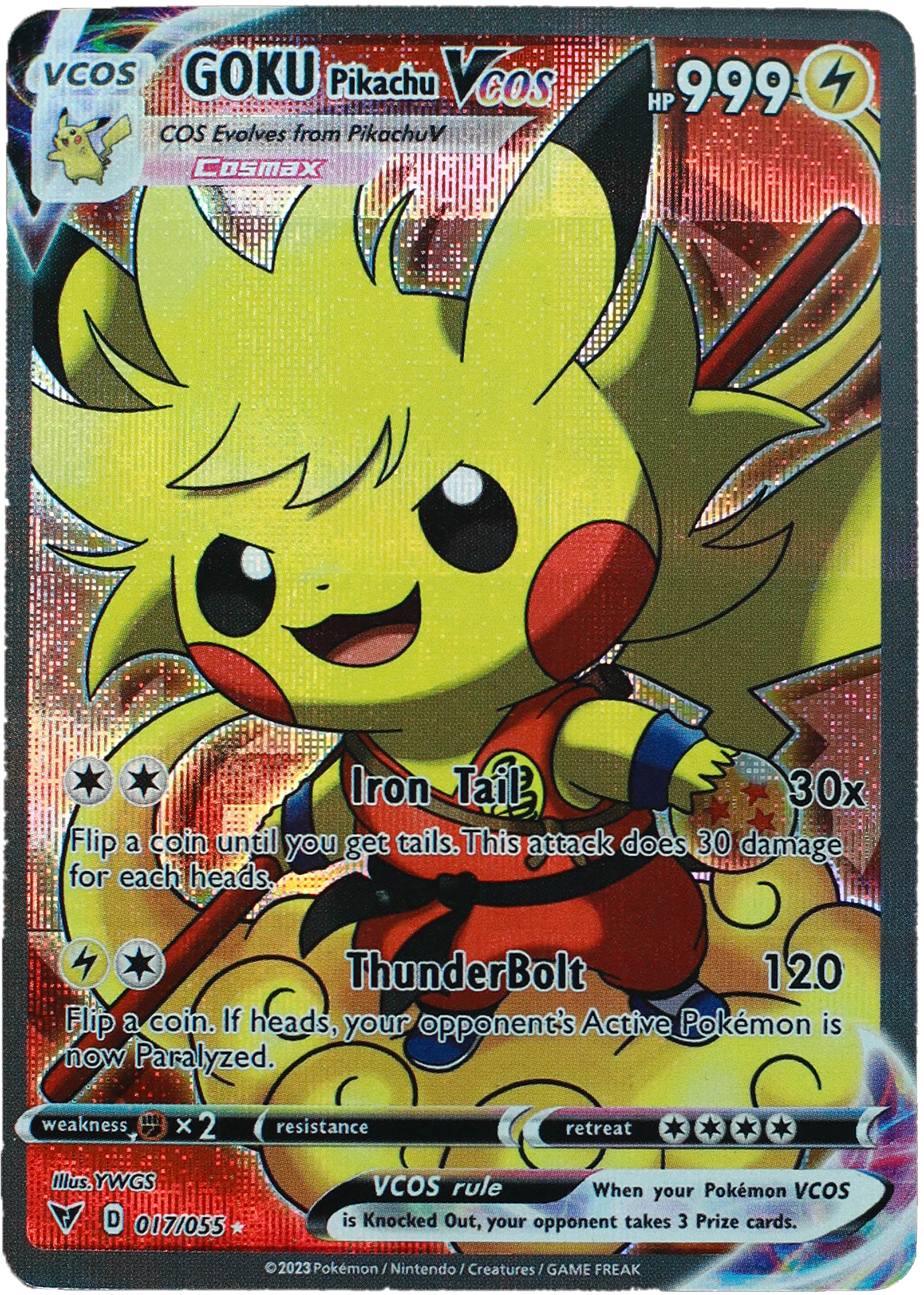 Pikachu Goku (Carta custom no original)-Kantocards