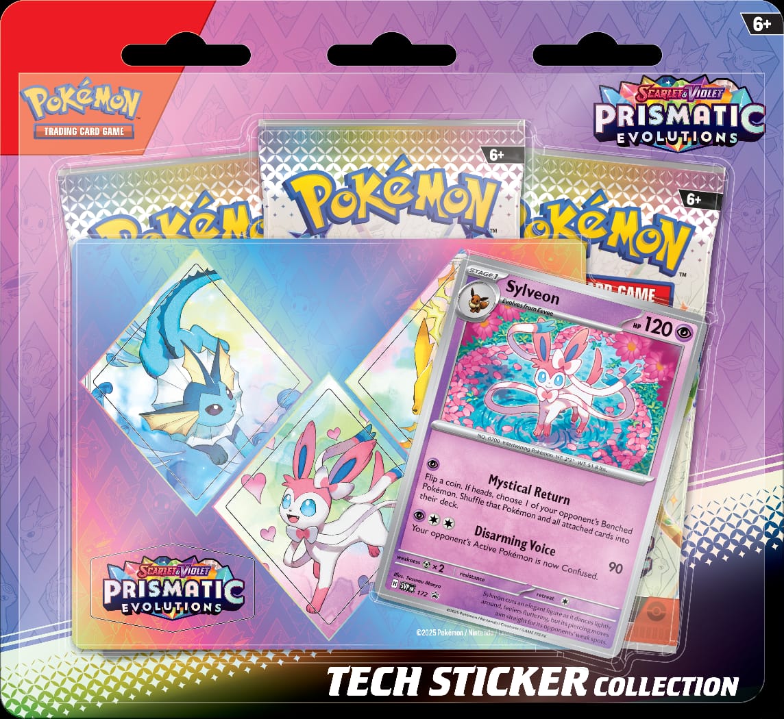 Prismatic Evolutions - Tech Sticker Collection - Blister (3 Variantes) (ESPAÑOL)-Kantocards