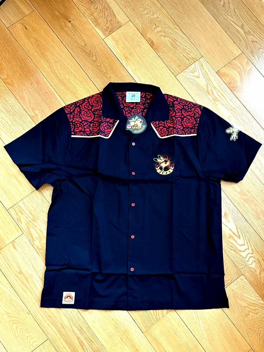 Camisa con botones Pokemon World Championships 2025 Arcanine Rockabilly Talla M