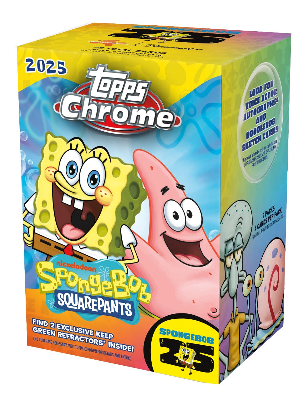 Topps Chrome 2025: Bob Esponja 25 Aniversario - Value Box - PREVENTA