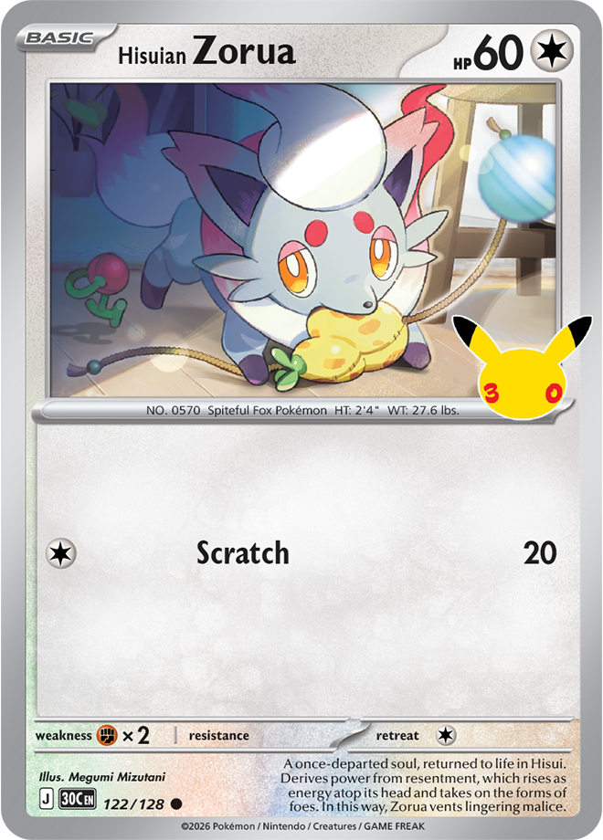 Hisuian Zorua 122/128 - Rare Holo
