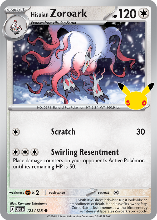 Hisuian Zoroark 123/128 - Rare Holo