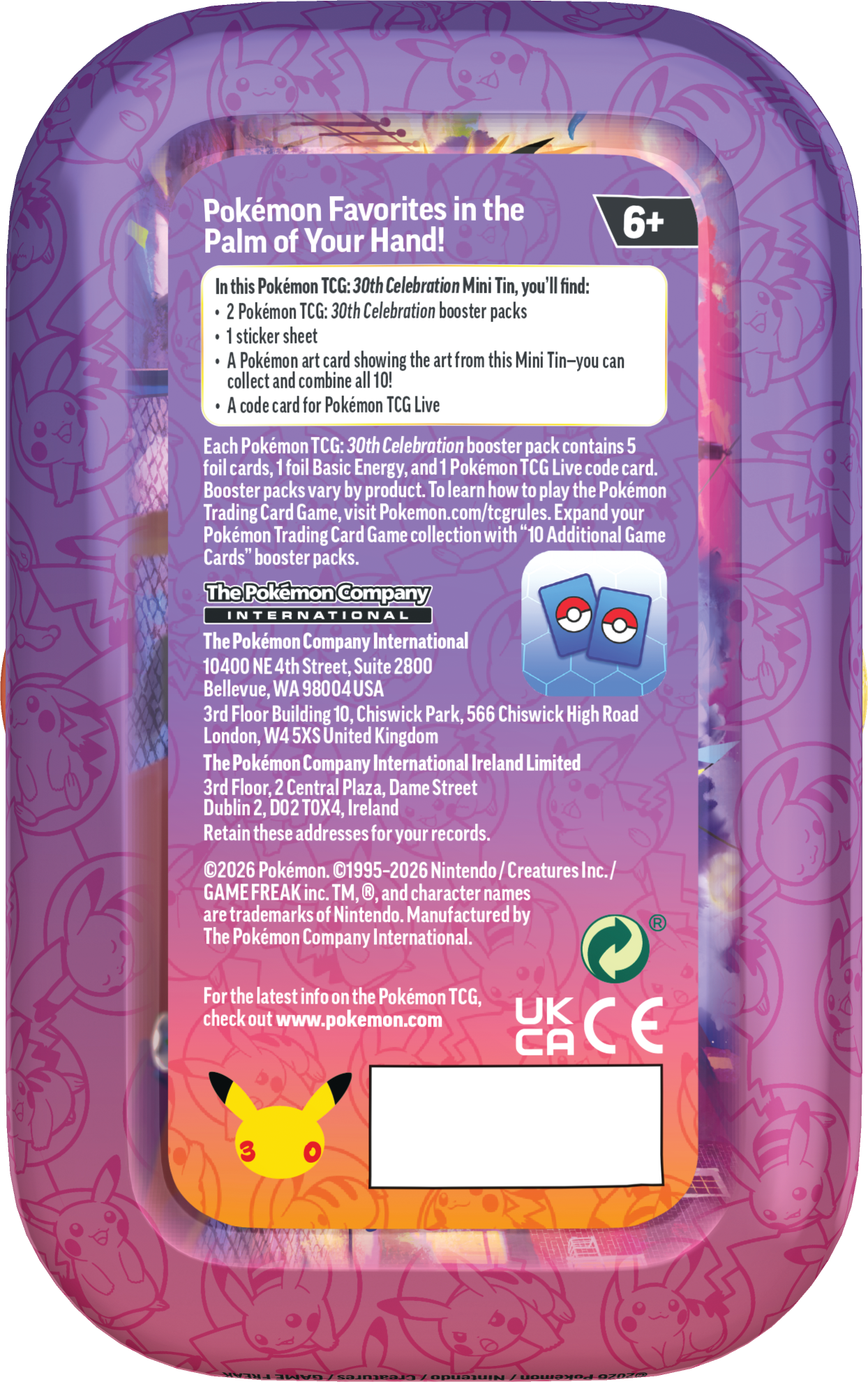 30th Celebration - Mini Tin Night Set (PREVENTA PRÓXIMAMENTE)