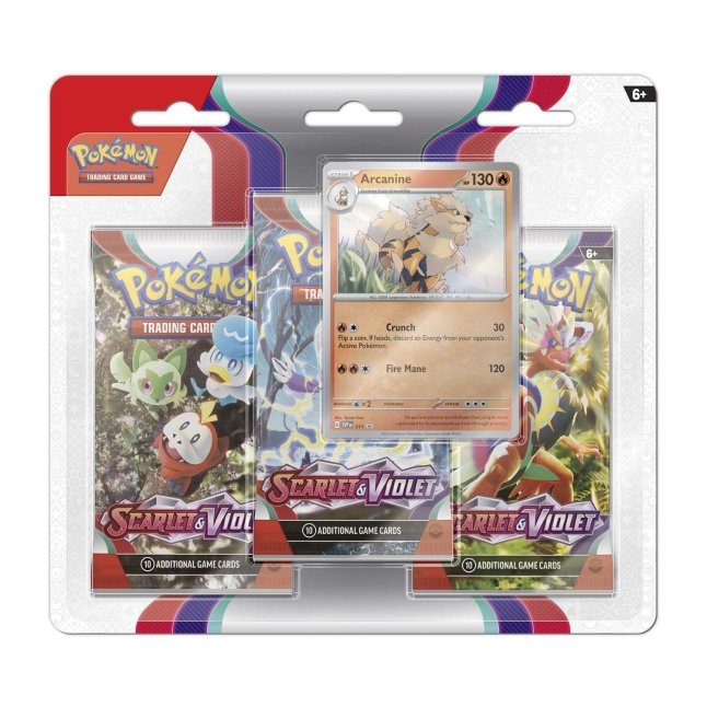 Three Scarlet and Violet Blister Arcanine