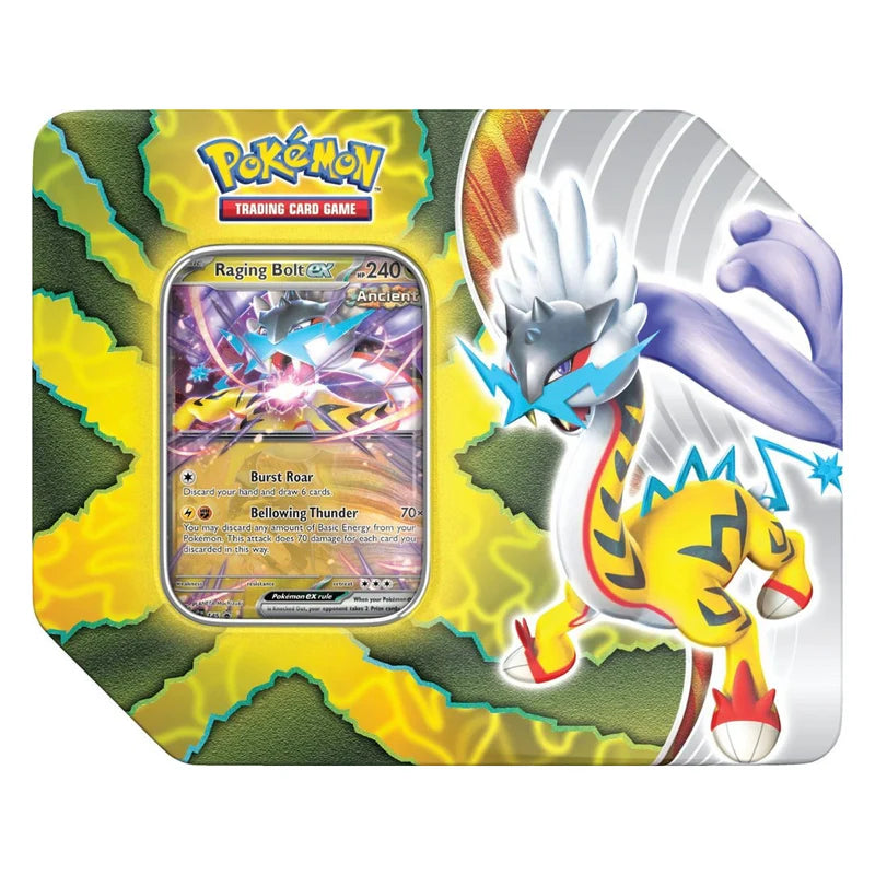 Pokemon TCG: Paradox Destinies Tin -Raging Bolt-Kantocards