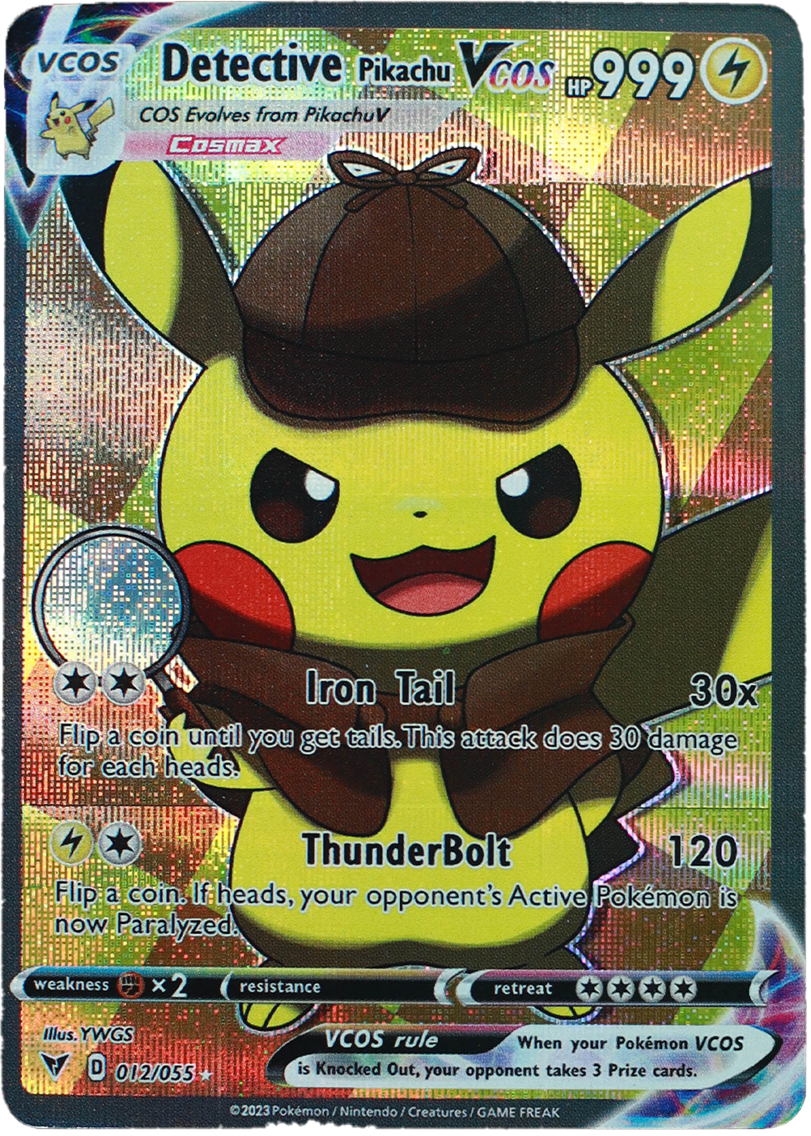 Pikachu Sherlock (Carta custom no original)-Kantocards