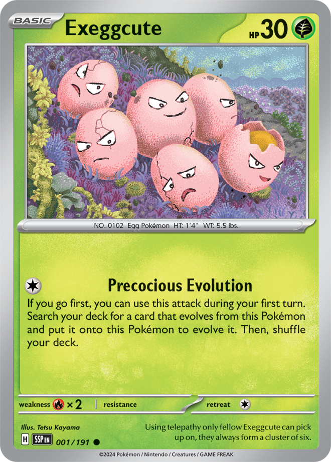 Exeggcute 001/191 - Common - Reverse Holo-Kantocards
