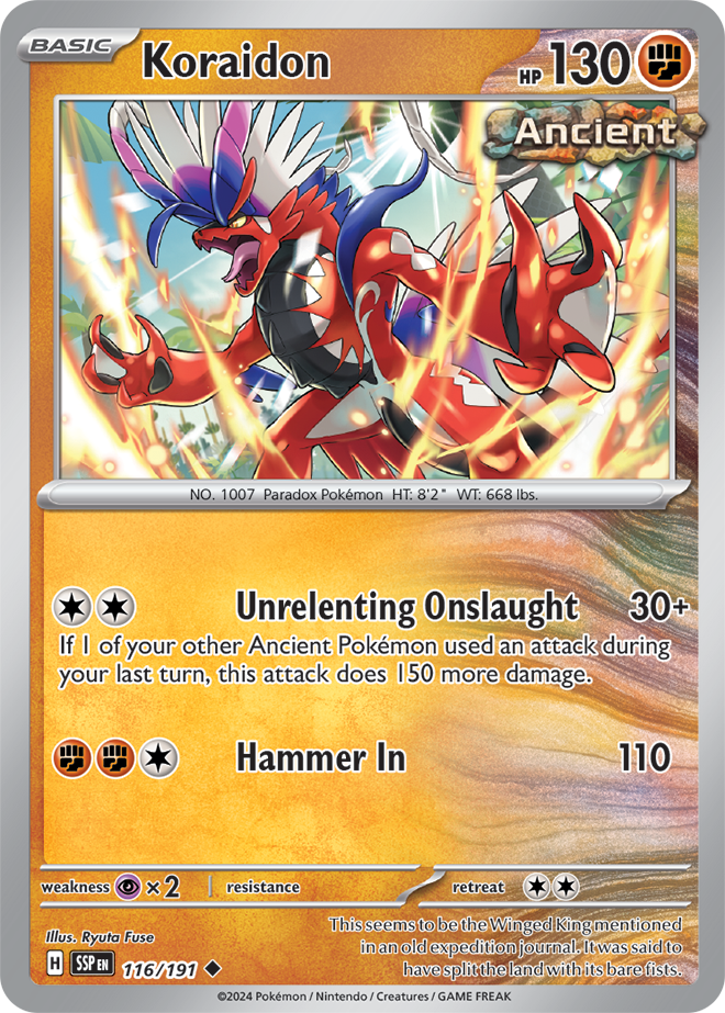 Koraidon 116/191 - Uncommon - Reverse Holo-Kantocards