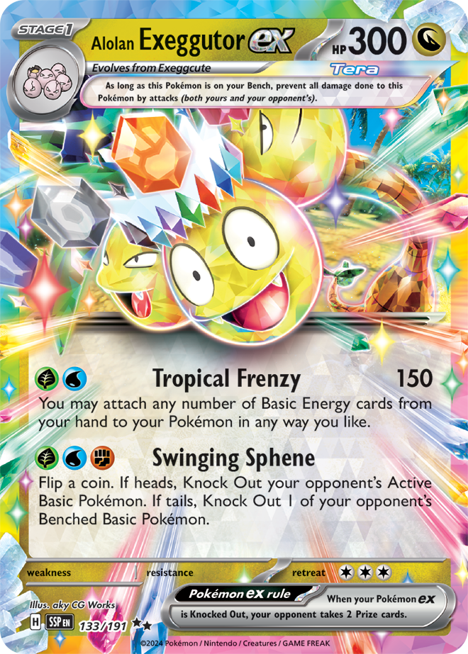 Alolan Exeggutor ex 133/191 - Double Rare-Kantocards
