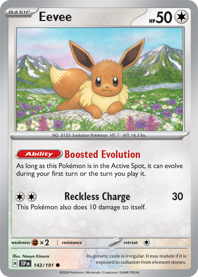 Eevee 143/191 - Common - Reverse Holo-Kantocards