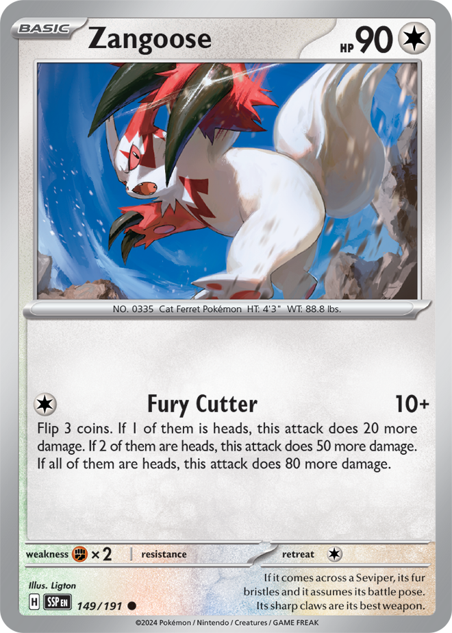 Zangoose 149/191 - Common-Kantocards