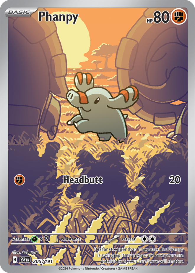 Phanpy 205/191 - Illustration Rare-Kantocards