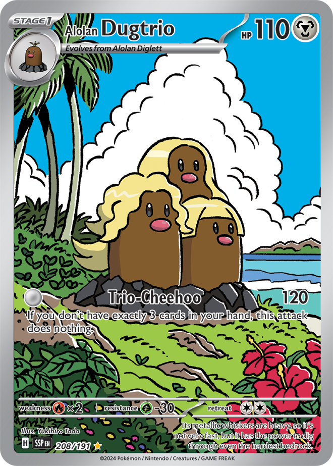 Alolan Dugtrio 208/191 - Illustration Rare-Kantocards