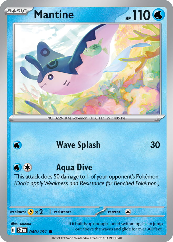 Mantine 040/191 - Common - Reverse Holo-Kantocards