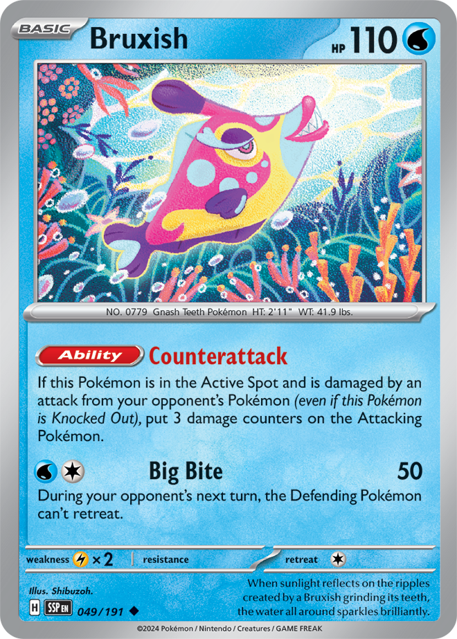 Bruxish 049/191 - Uncommon - Reverse Holo-Kantocards