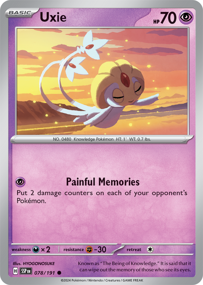 Uxie 078/191 - Common - Reverse Holo-Kantocards