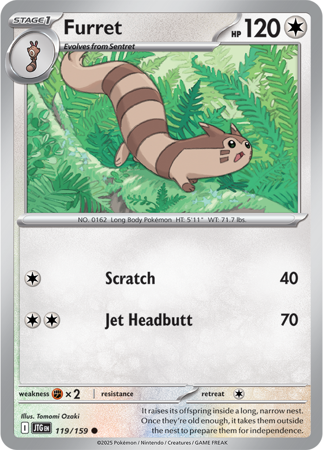 Furret 119/159 - Common - Reverse Holo-Kantocards