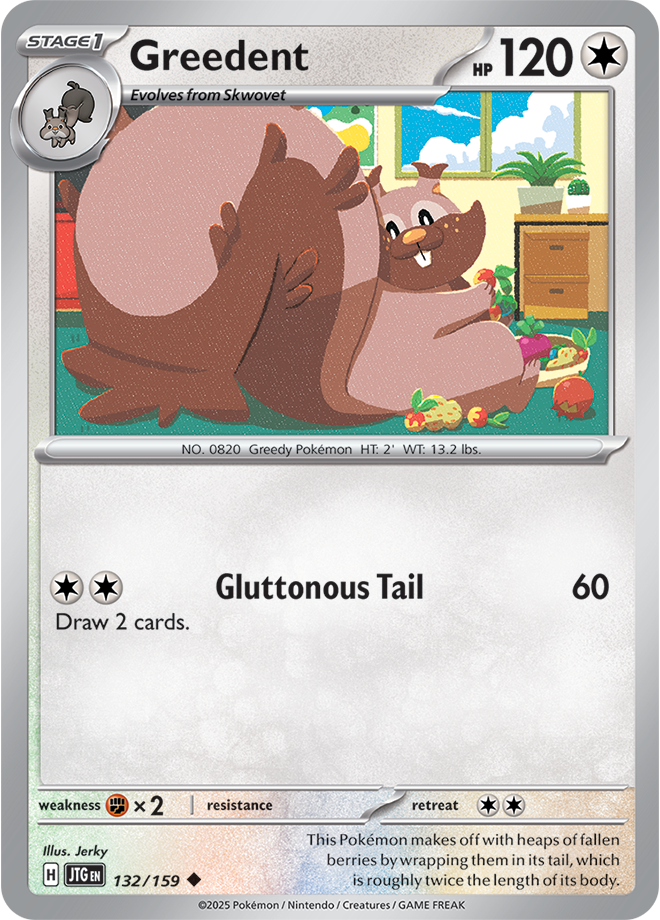 Greedent 132/159 - Uncommon-Kantocards