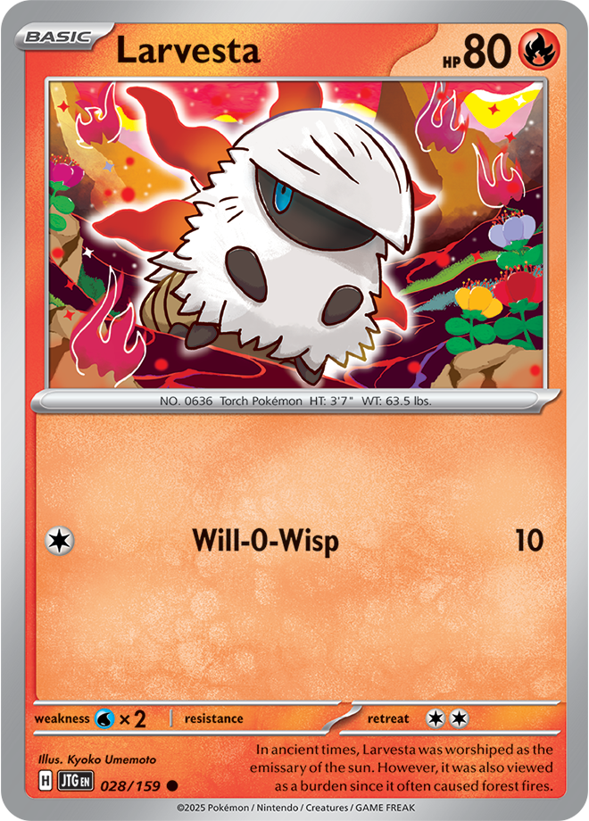 Larvesta 028/159 - Common - Reverse Holo-Kantocards