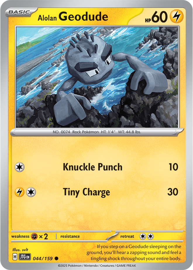 Alolan Geodude 044/159 - Common - Reverse Holo-Kantocards