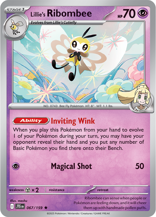 Lillie's Ribombee 067/159 - Rare - Holo-Kantocards