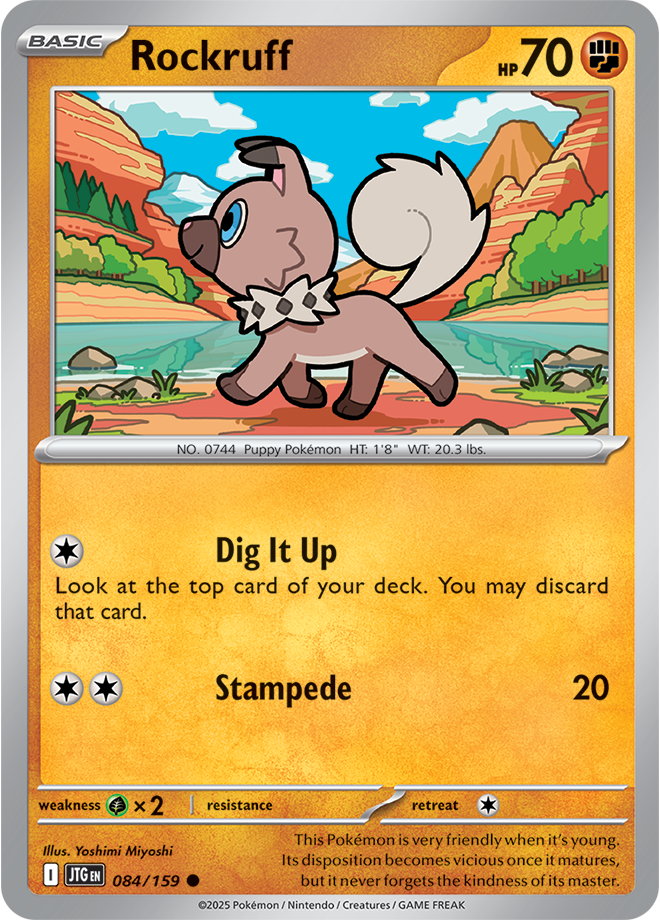 Rockruff 084/159 - Common - Reverse Holo-Kantocards