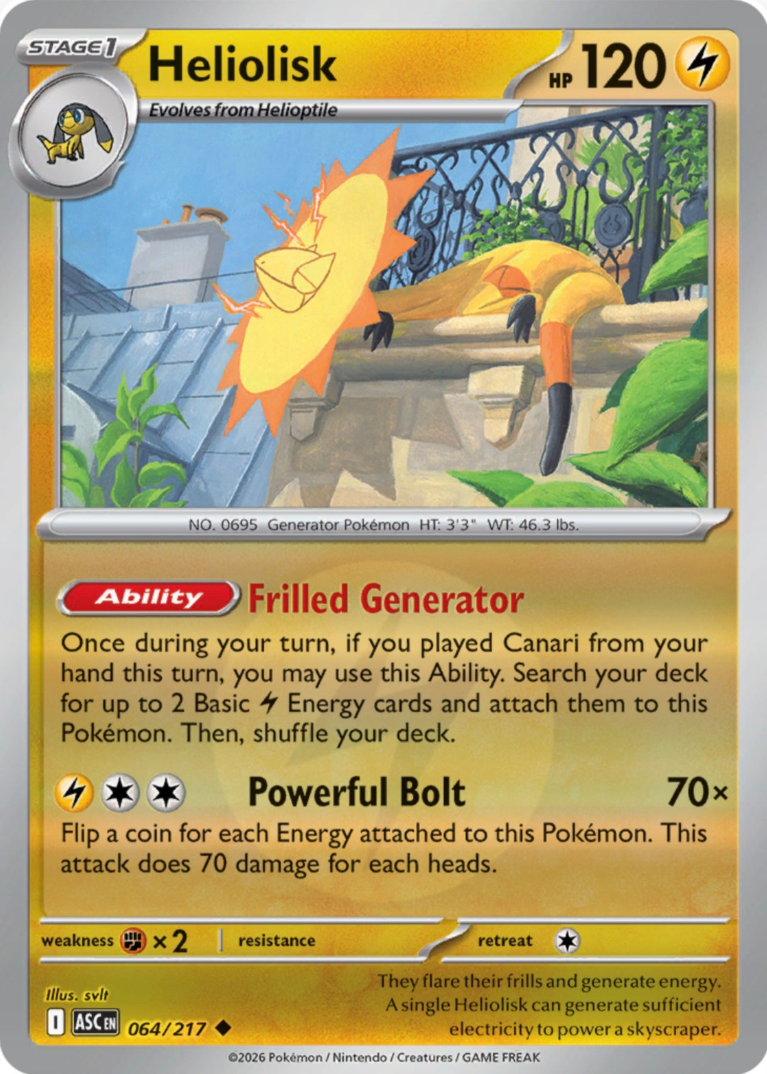 Heliolisk 064/217 - Uncommon - Reverse Holo