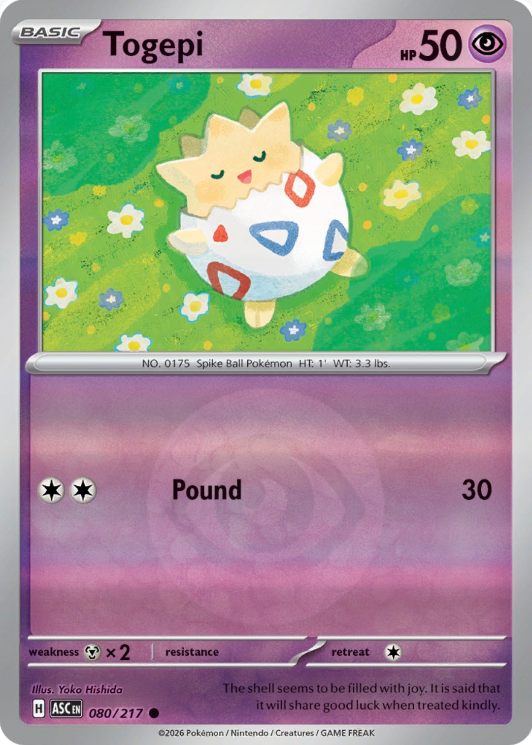 Togepi 080/217 - Common - Reverse Holo