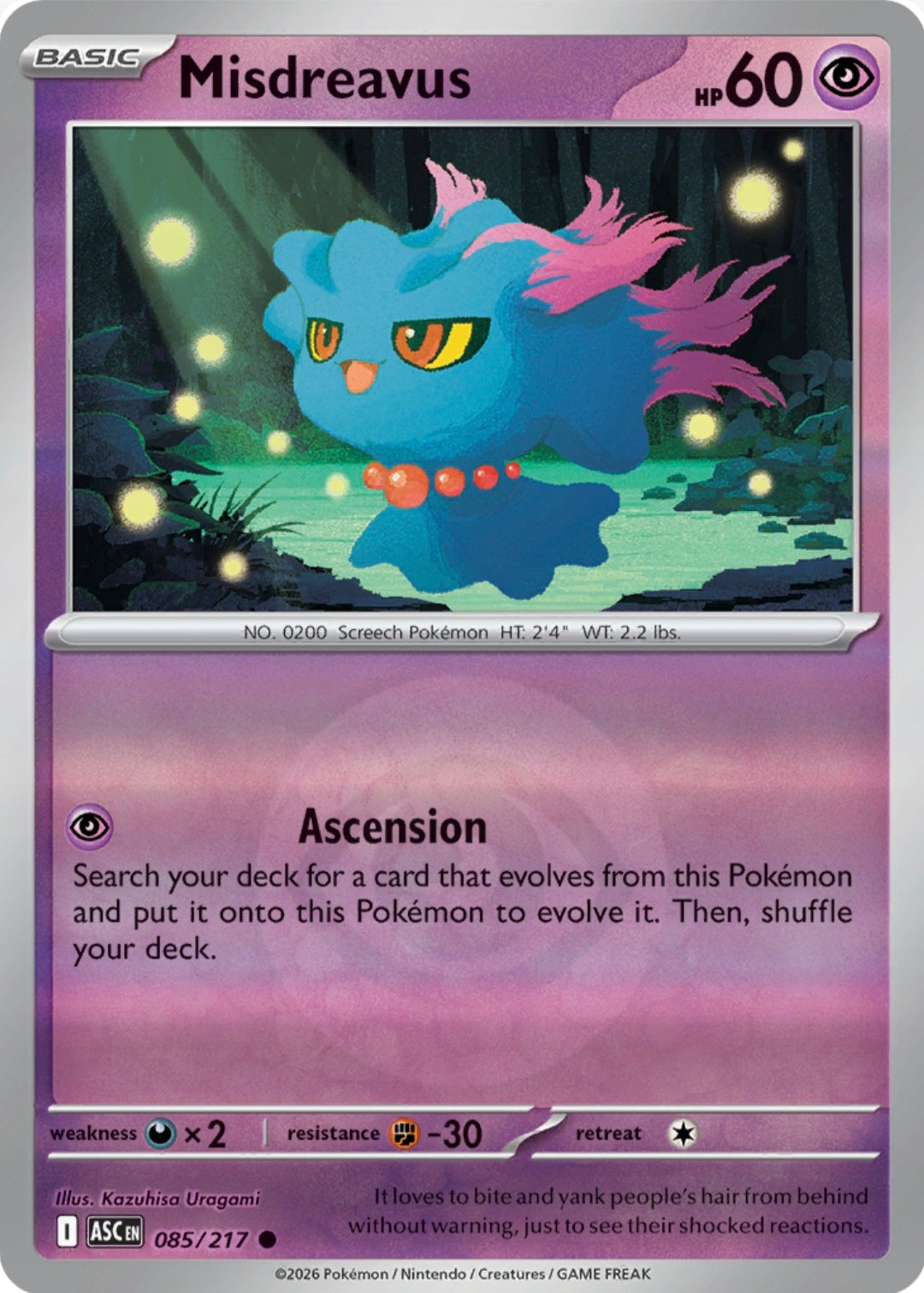 Misdreavus 085/217 - Common - Reverse Holo