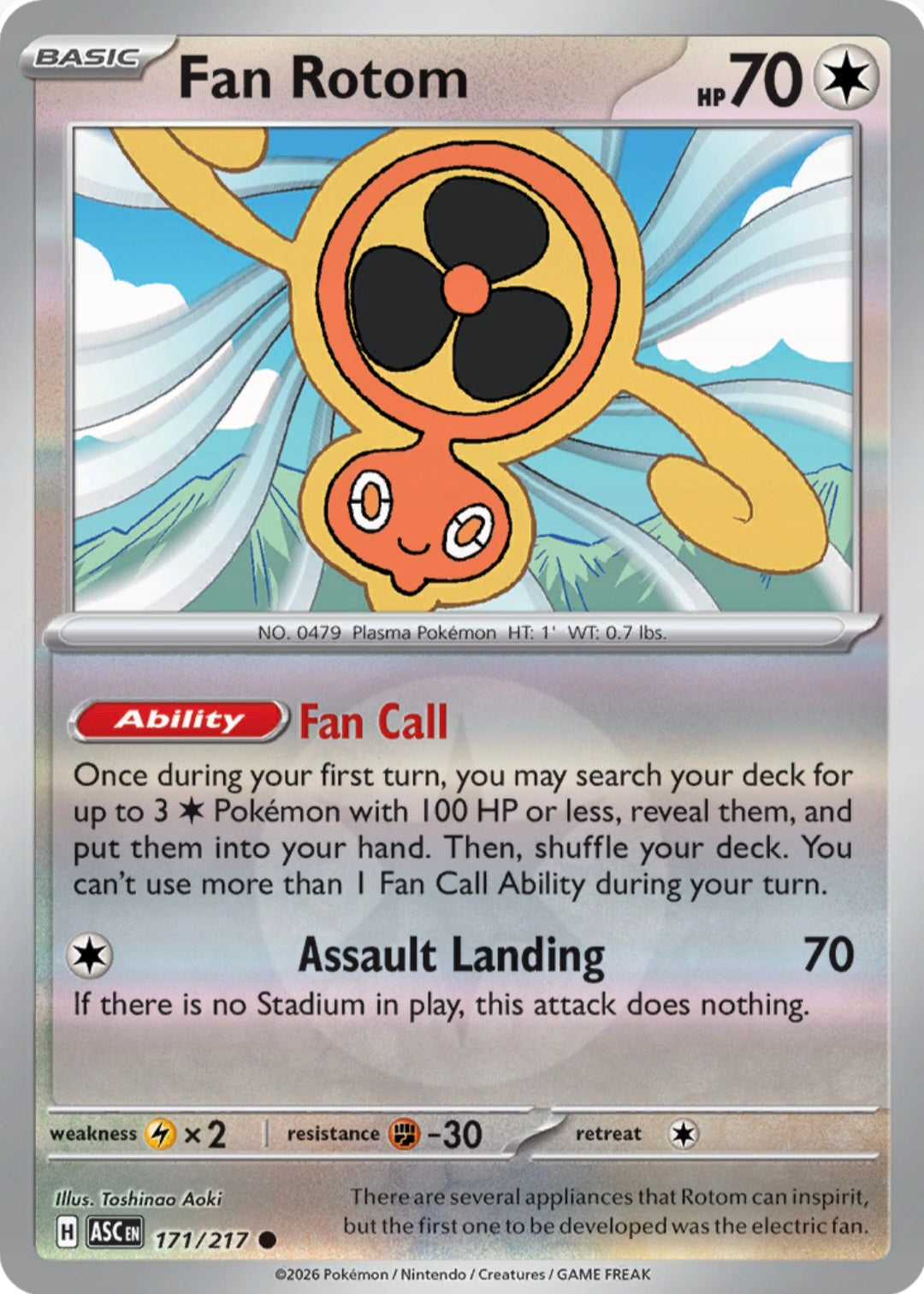 Fan Rotom 171/217 - Common - Reverse Holo