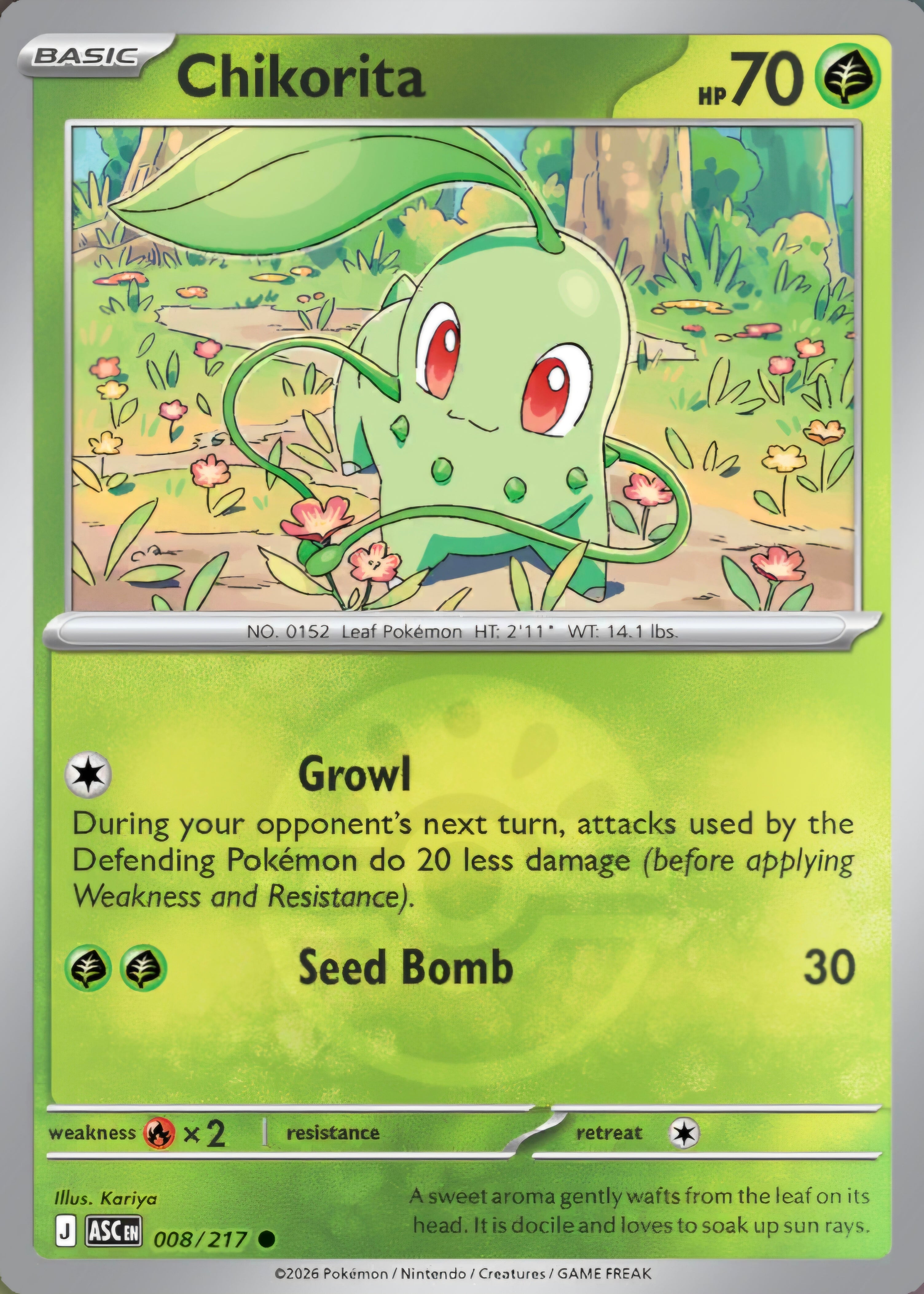 Chikorita 008/217 - Common - Friend Ball