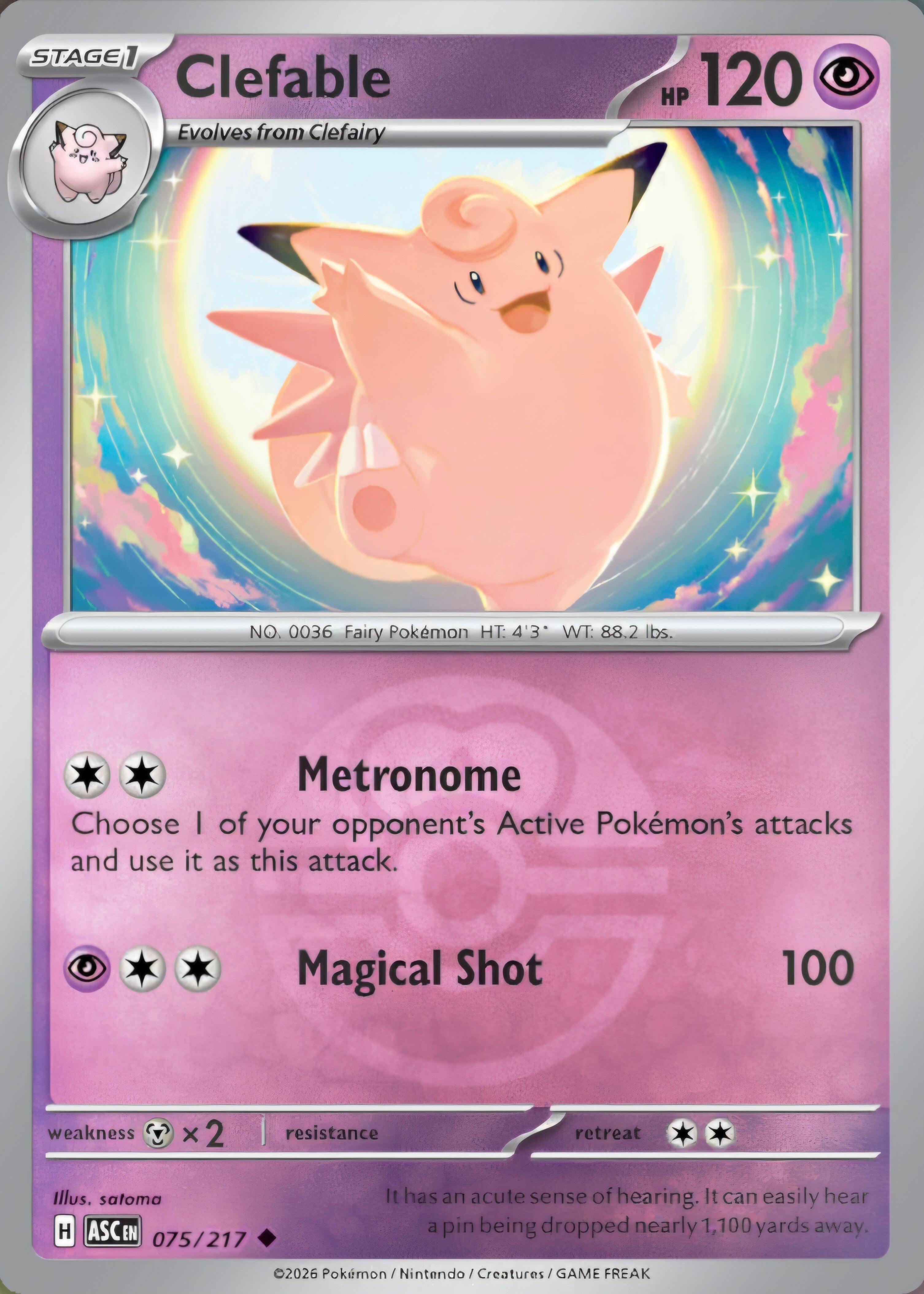 Clefable 075/217 - Uncommon - Love Ball