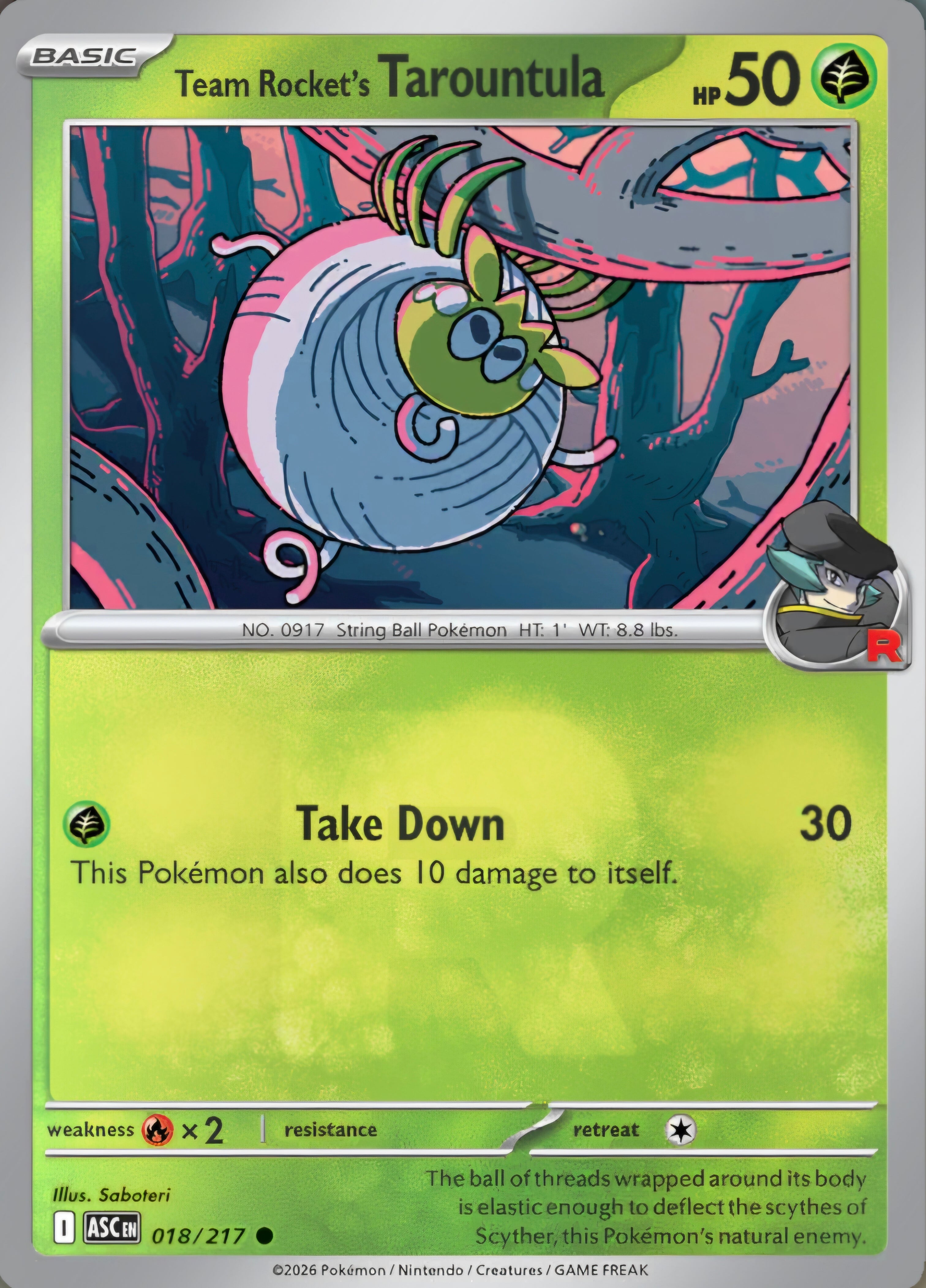 Team Rocket's Tarountula 018/217 - Common - Team Rocket