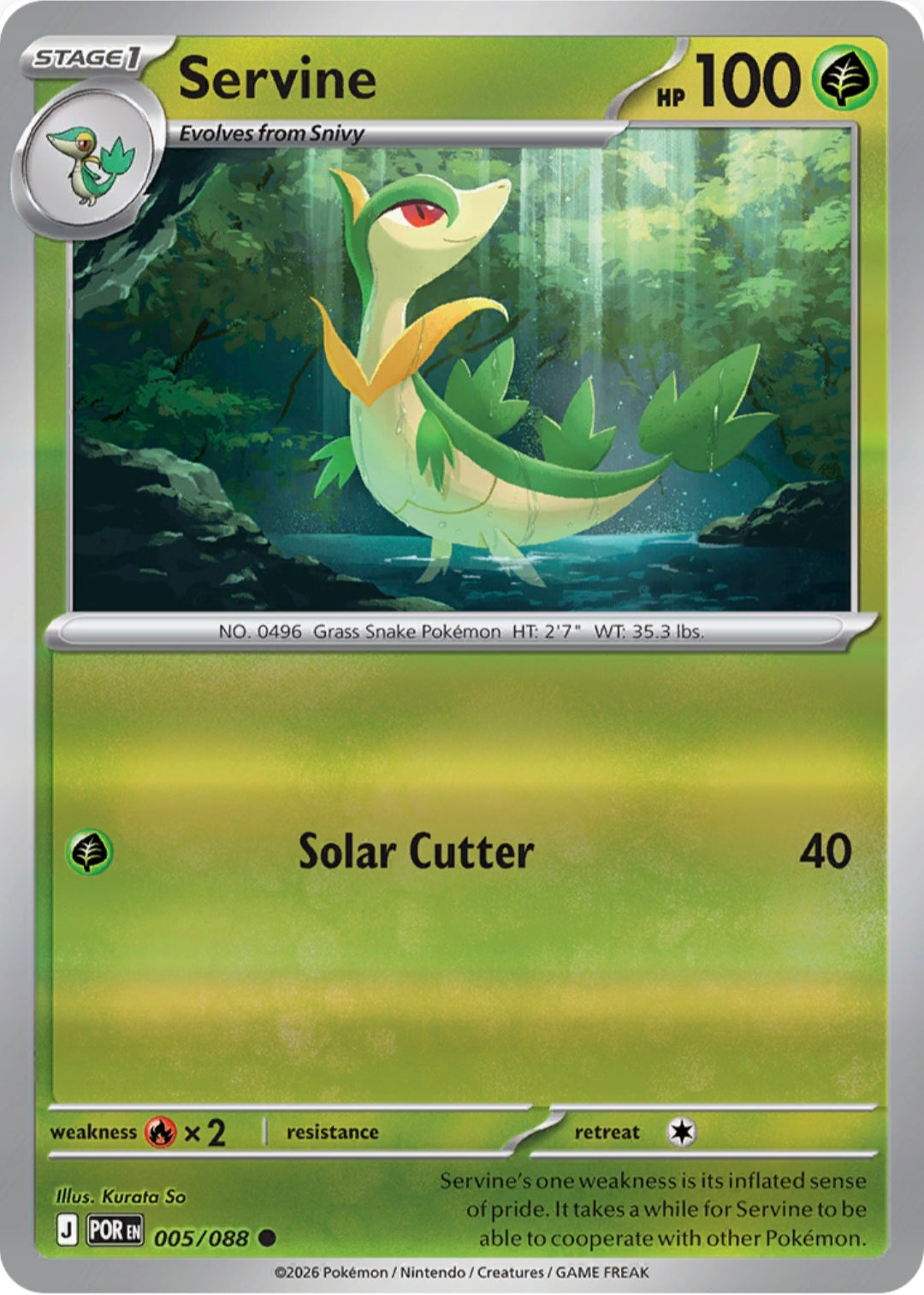 Servine 005/088 - Common - Reverse Holo