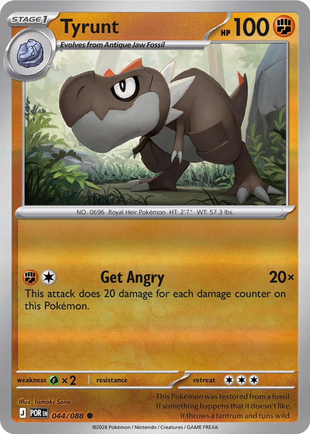 Tyrunt 044/088 - Common - Reverse Holo