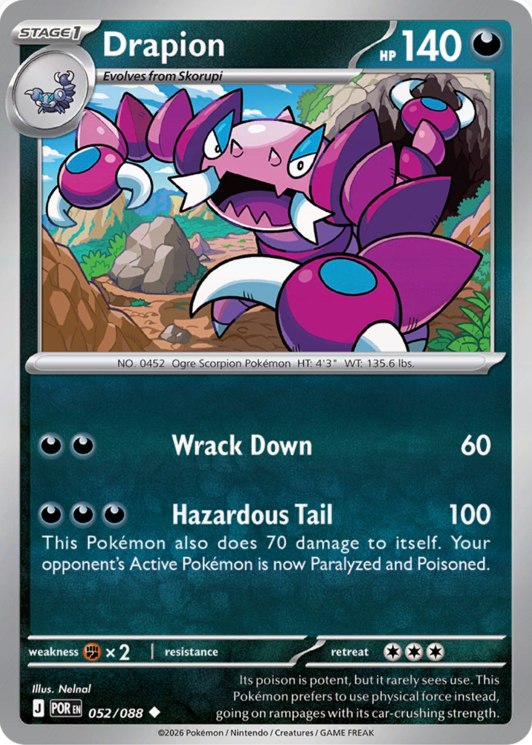 Drapion 052/088 - Uncommon - Reverse Holo