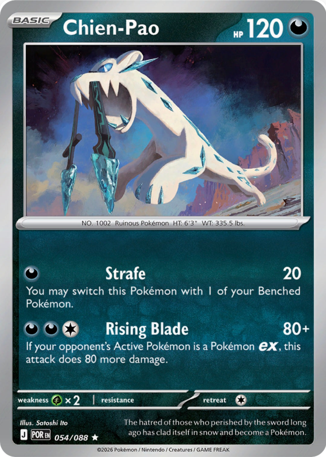 Chien-Pao 054/088 - Rare - Reverse Holo