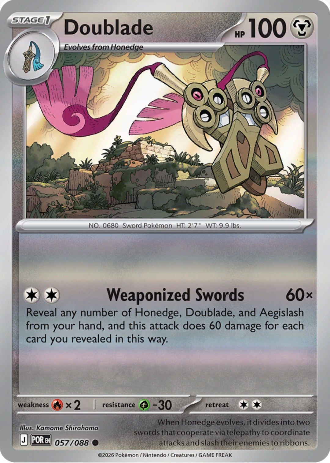 Doublade 057/088 - Common - Reverse Holo