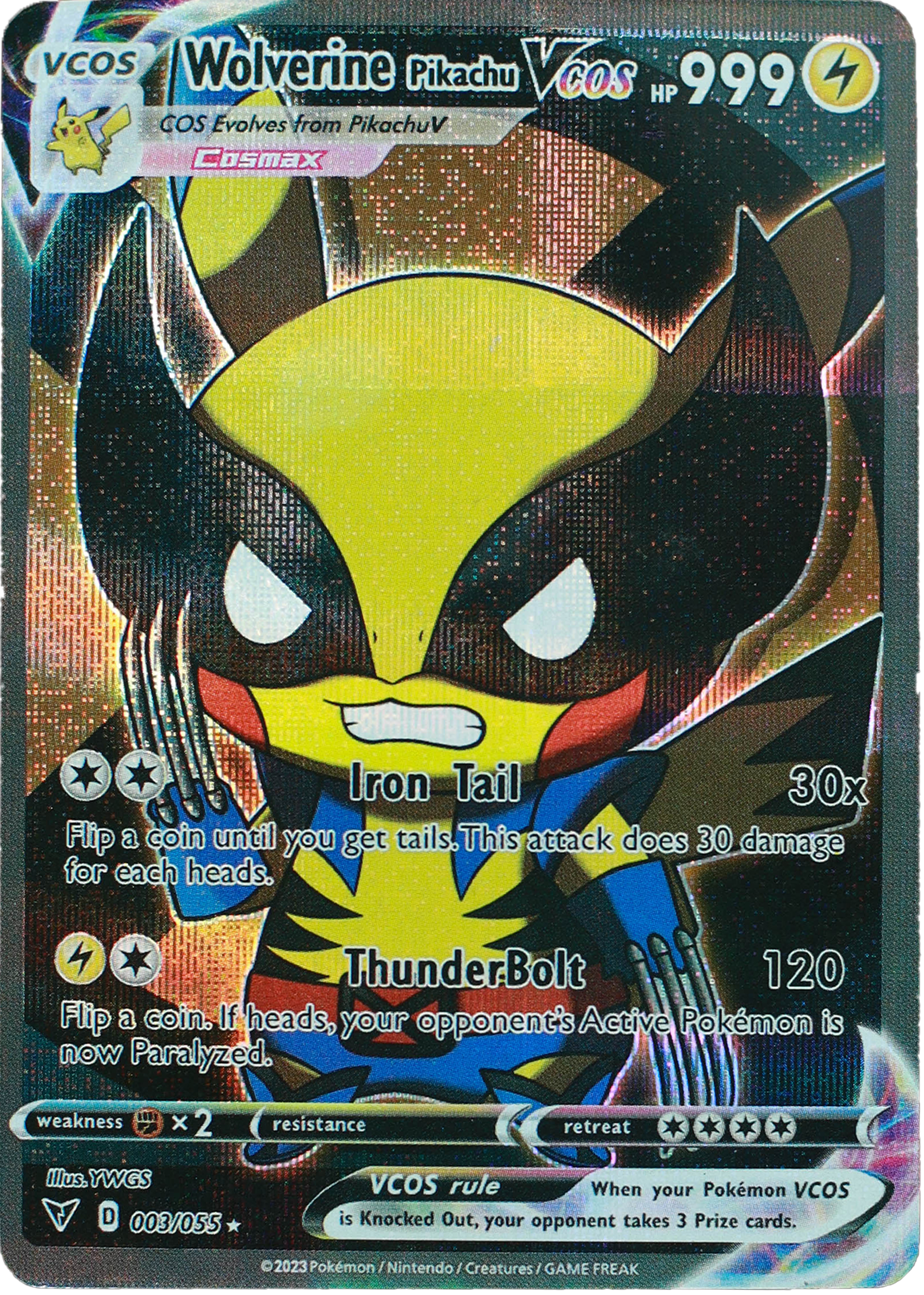 Pikachu Wolverine (Carta custom no original)
