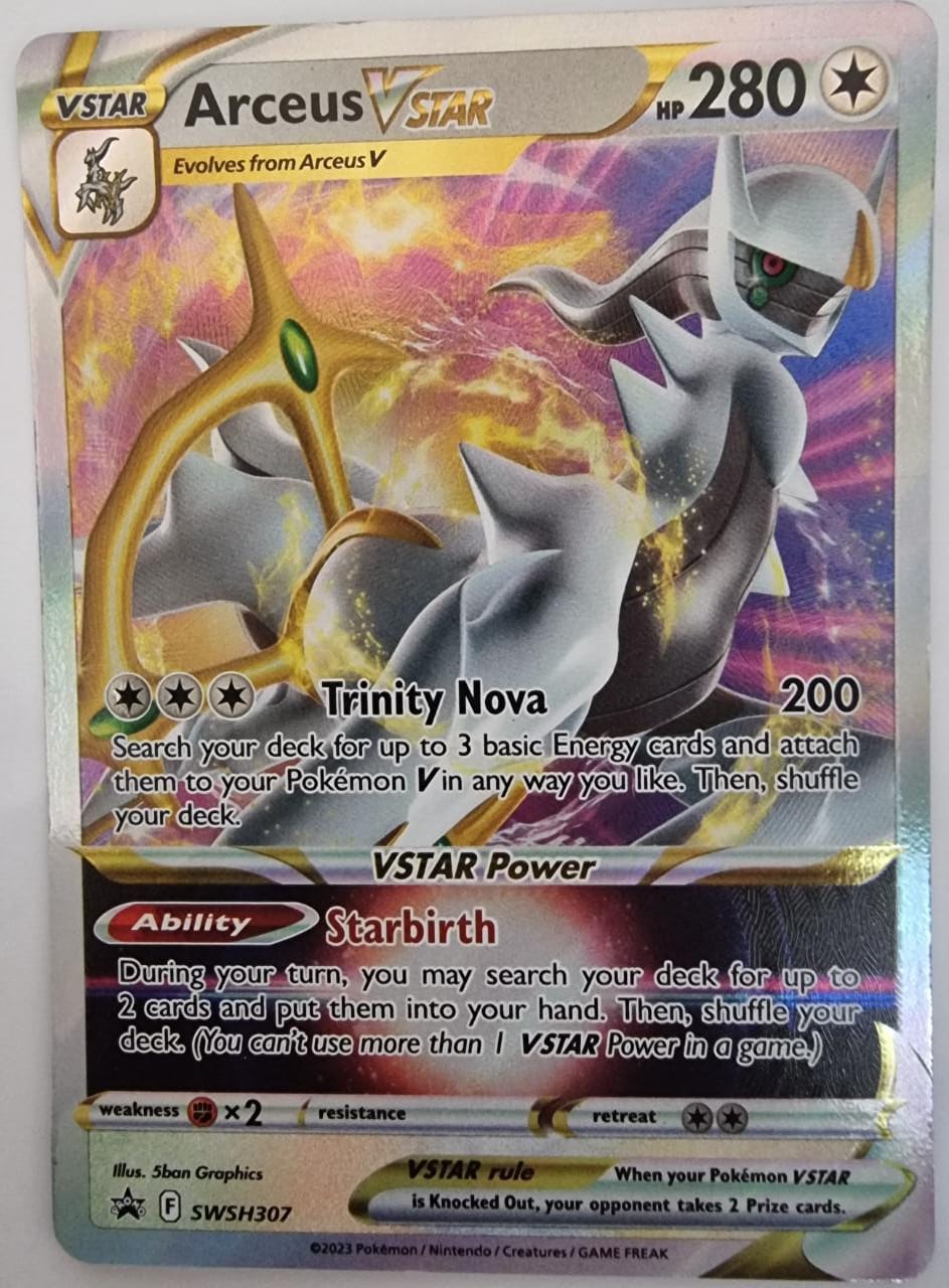 CARTE POKÉMON : Arceus Vstar SWSH307 Promo Epée & Bouclier Française CARTE POKÉMON : Arceus Vstar SWSH307 Promo Epée & Bouclier Française
