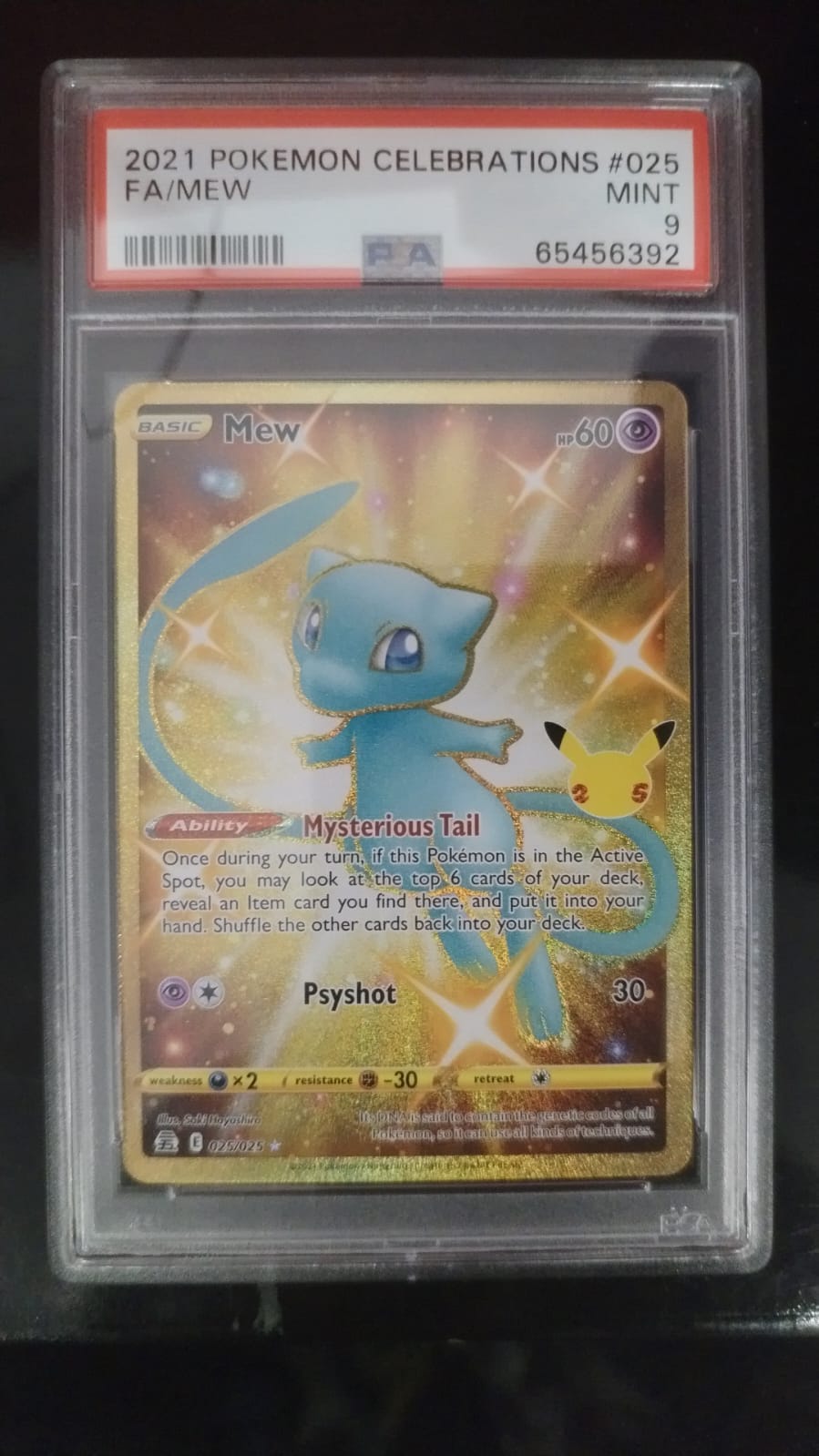 Mew 025/025 -PSA 9- (Subasta)